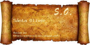 Sánta Olivér névjegykártya
